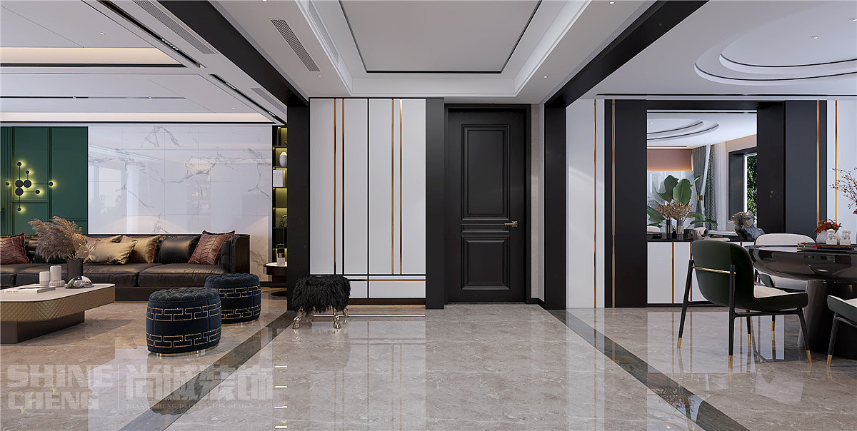 泰安天竹佳苑小区别墅混搭风格装修设计效果图案例（图ZMjMyODYwMjAw） - 家装设计 - 站酷设计师泰安尚城装饰原创素材 - 站酷ZCOOL