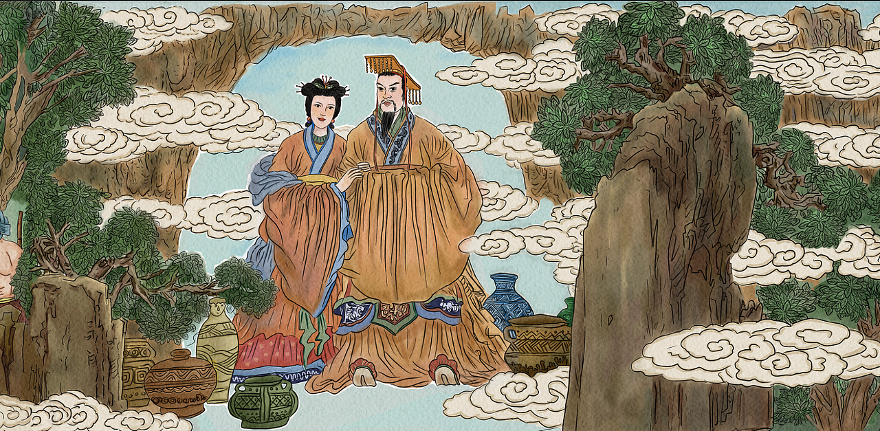 嫘祖传说 （长图）（图ZMzQ1MDkyMDI4） - 商业插画 - 站酷设计师Heather777原创素材 - 站酷ZCOOL