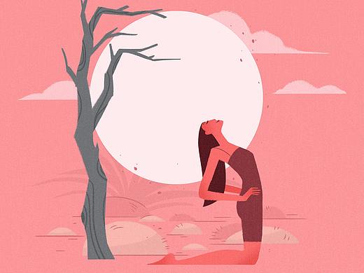 《晨起瑜伽》（個人主頁-ZMzkwODQ1NDA=） - 商業(yè)插畫 - 站酷設(shè)計師爆甜茶原創(chuàng)素材 - 站酷ZCOOL