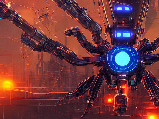 #AI创作实验室#机械蜘蛛，未来科技