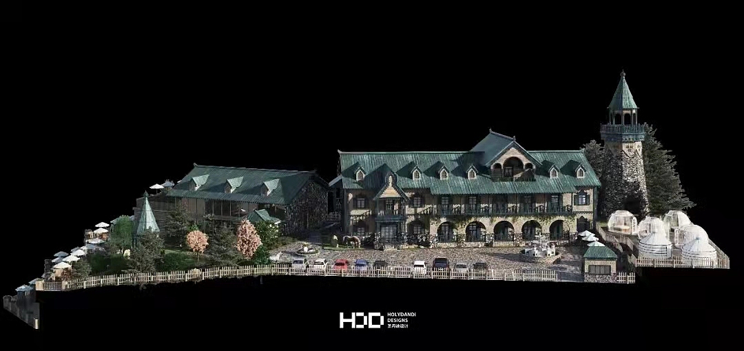 民宿设计|库尔德宁云山水主题民宿