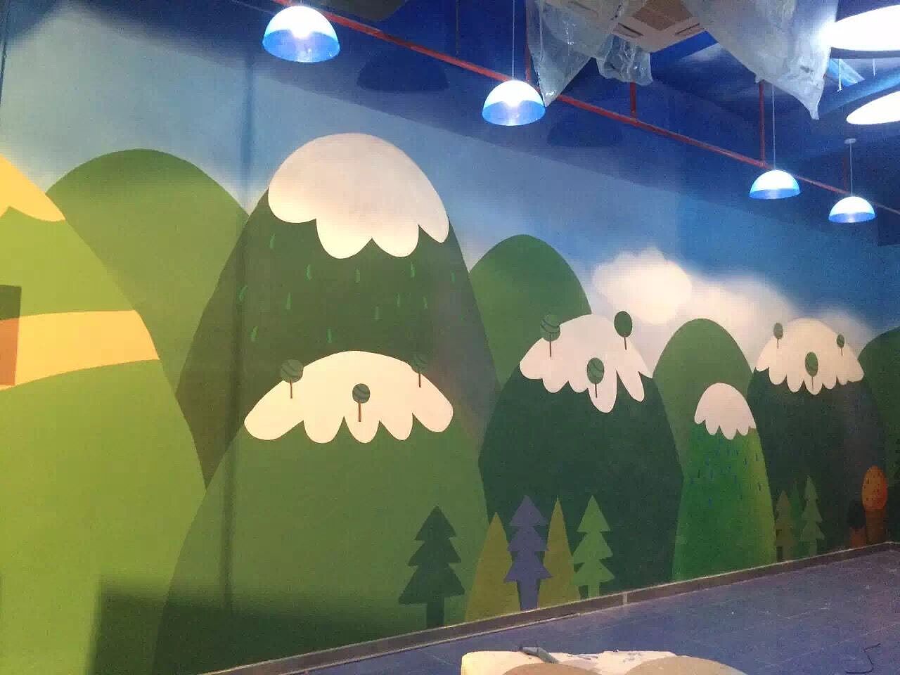 万达影城 游乐场 彩绘墙画_川美墙绘工作室-站酷zcool