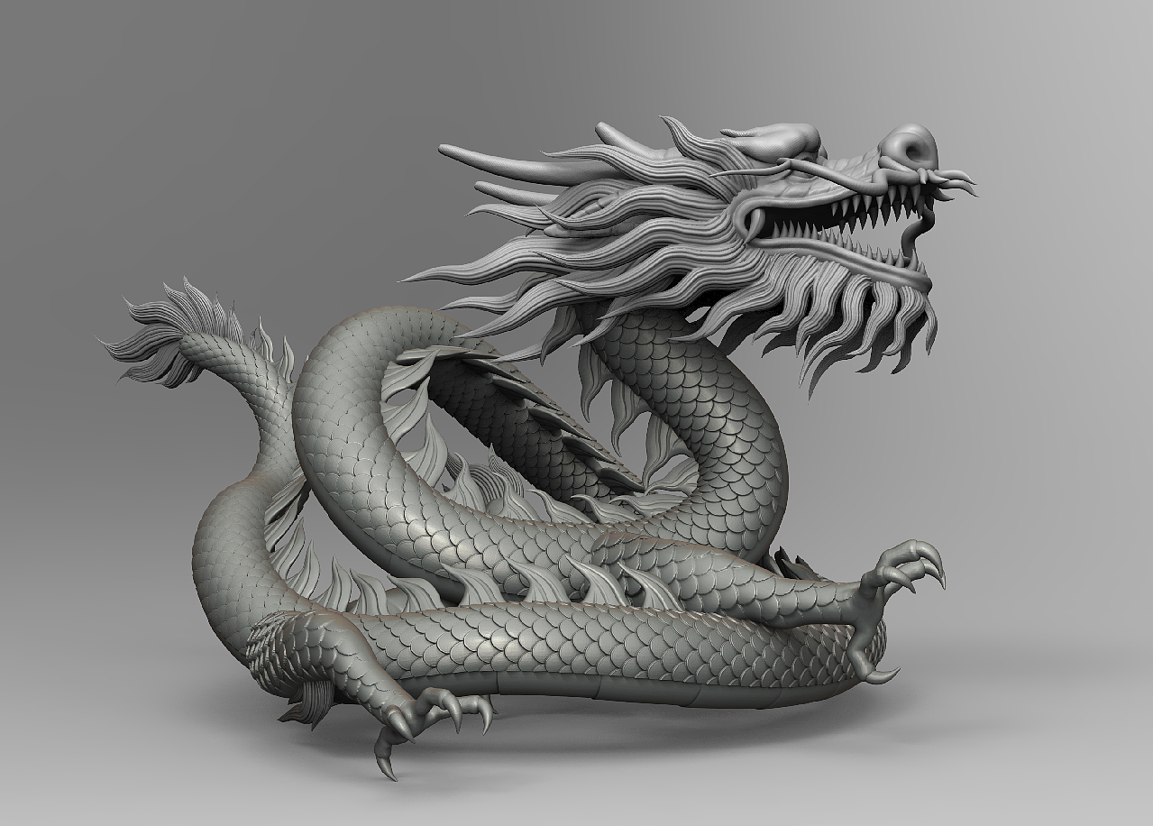 2024盘龙雕塑建模设计（图ZMzU1NjI5OTk2） - 人物/生物 - 站酷设计师Mapletan2016原创素材 - 站酷ZCOOL