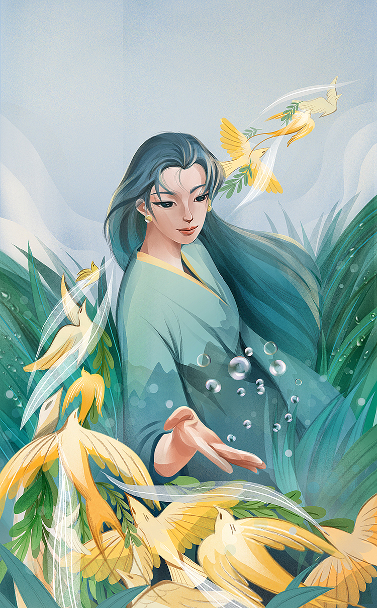 百雀羚新节气合集（上）（图ZMTMwODU1MzEy） - 商业插画 - 站酷设计师Menghui梦慧原创素材 - 站酷ZCOOL