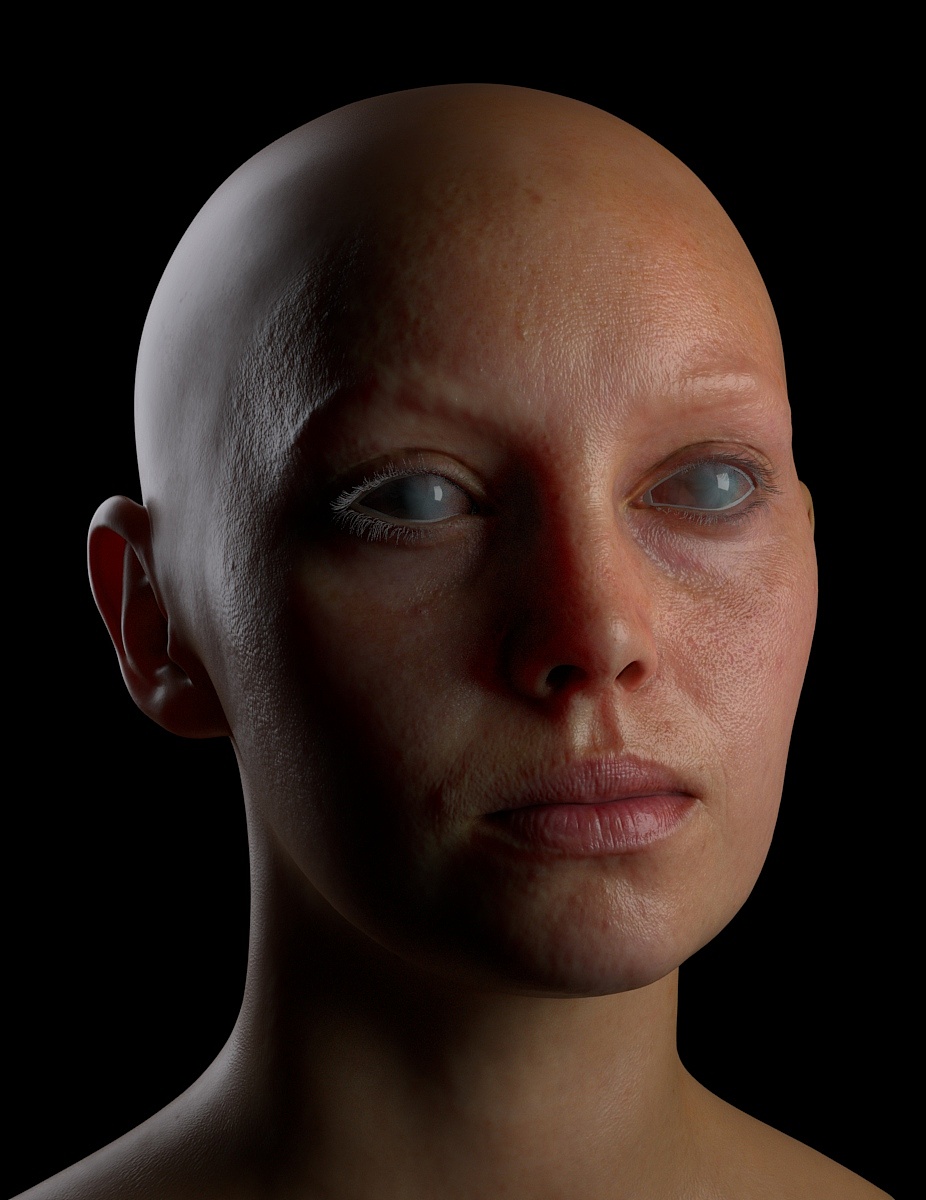 皮肤测试 maya2018 arnold5|三维|人物/生物|张金辉 - 原创作品