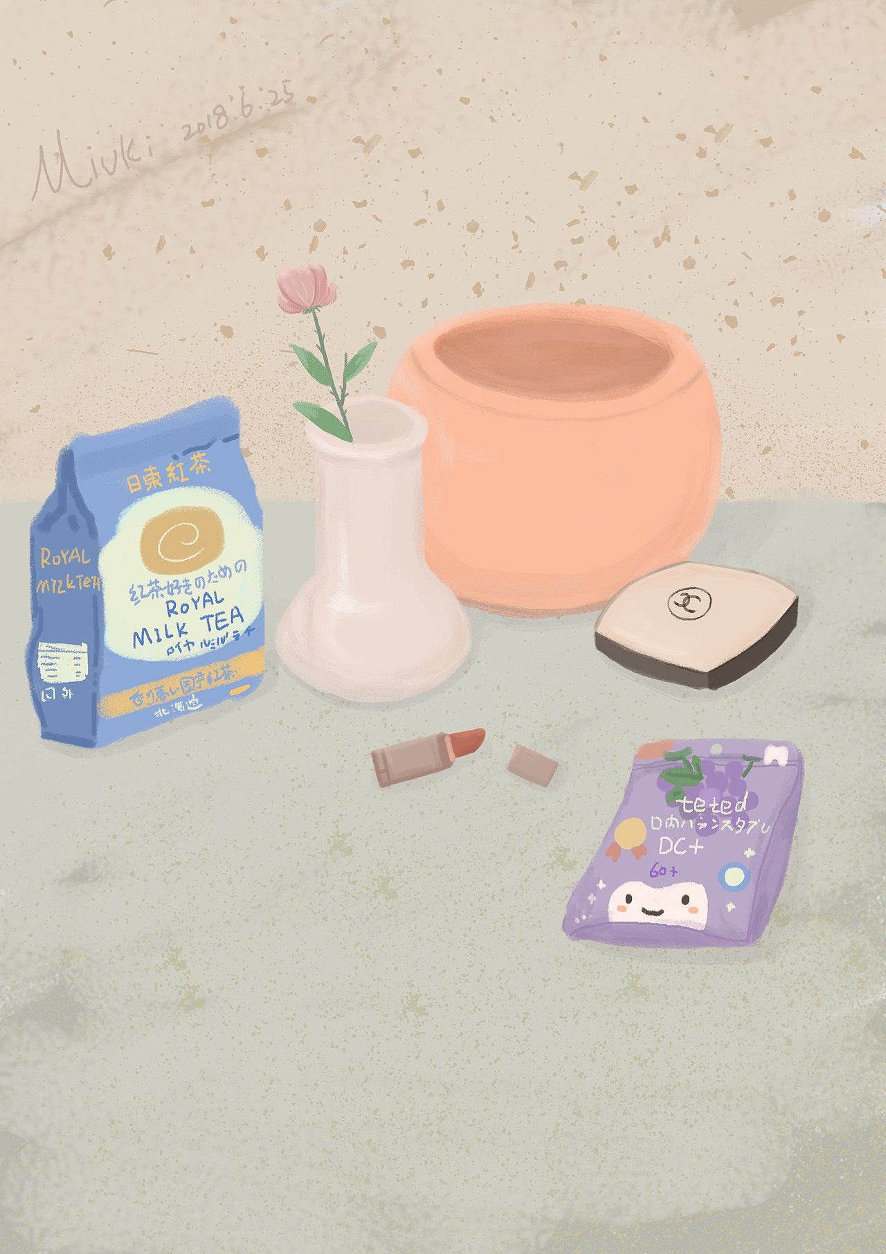 莫兰迪色练习|插画|创作习作|阿珂miuki_原创作品-站酷zcool