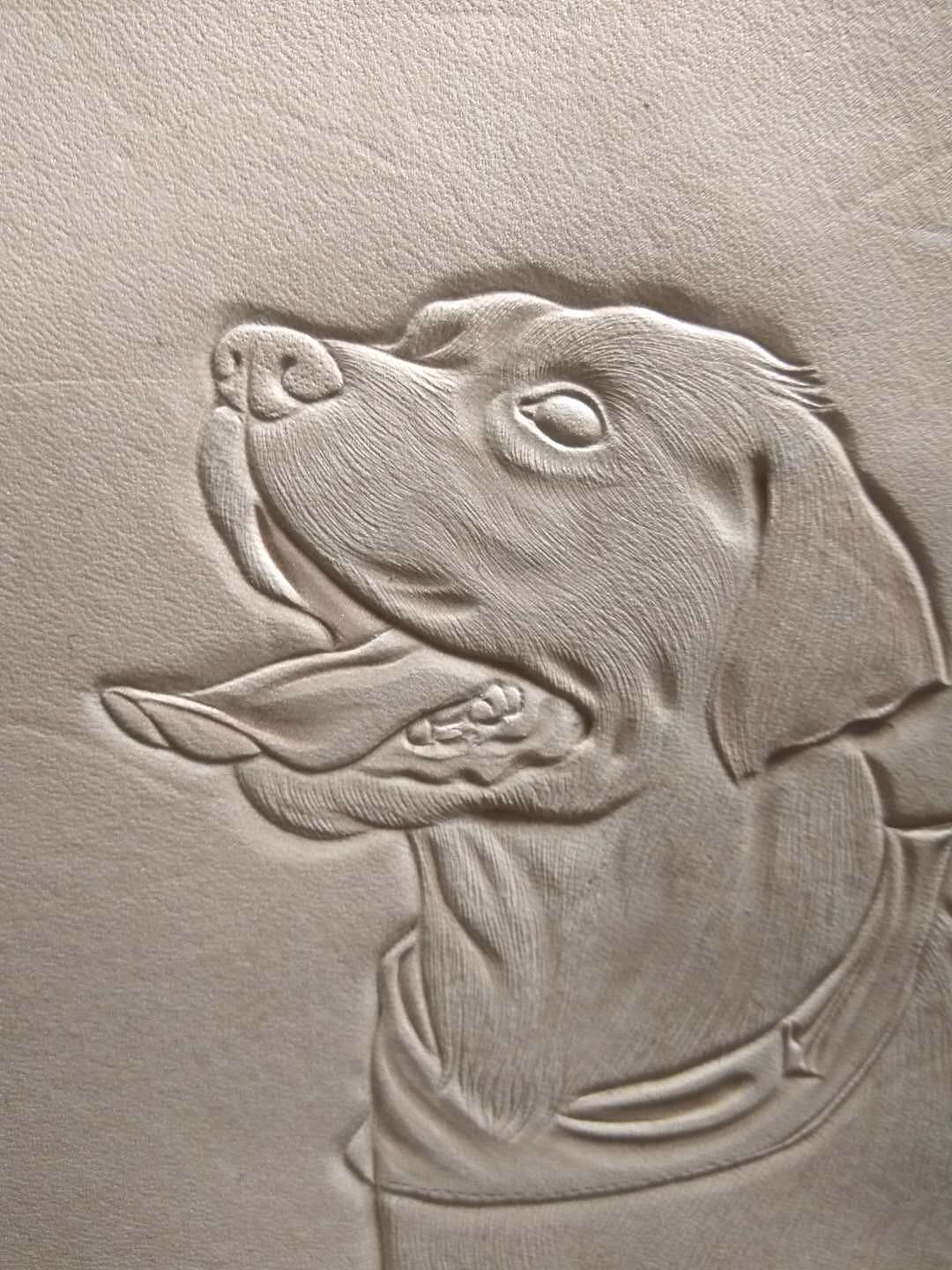 皮雕拉布拉多犬进行中