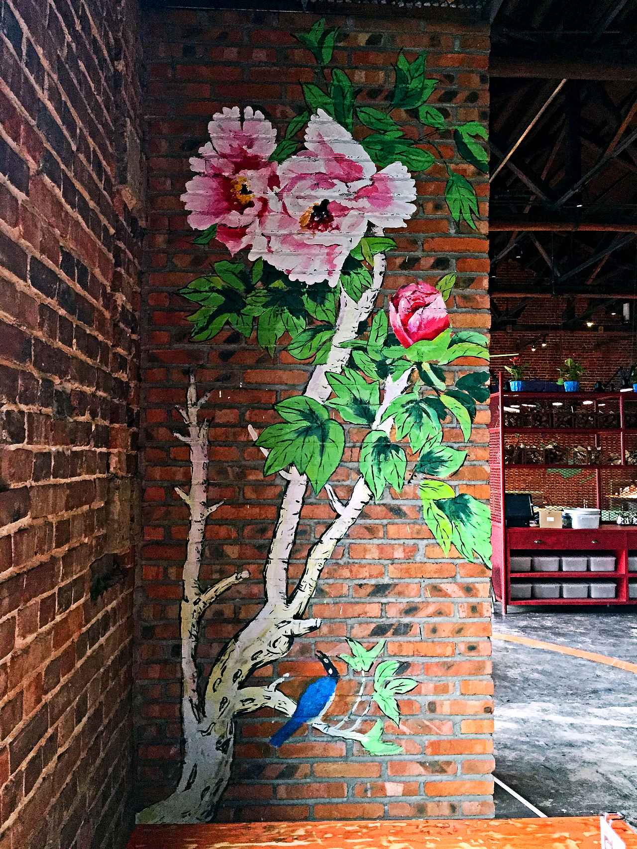 乌托邦风格的墙绘个性为一体墙体彩绘