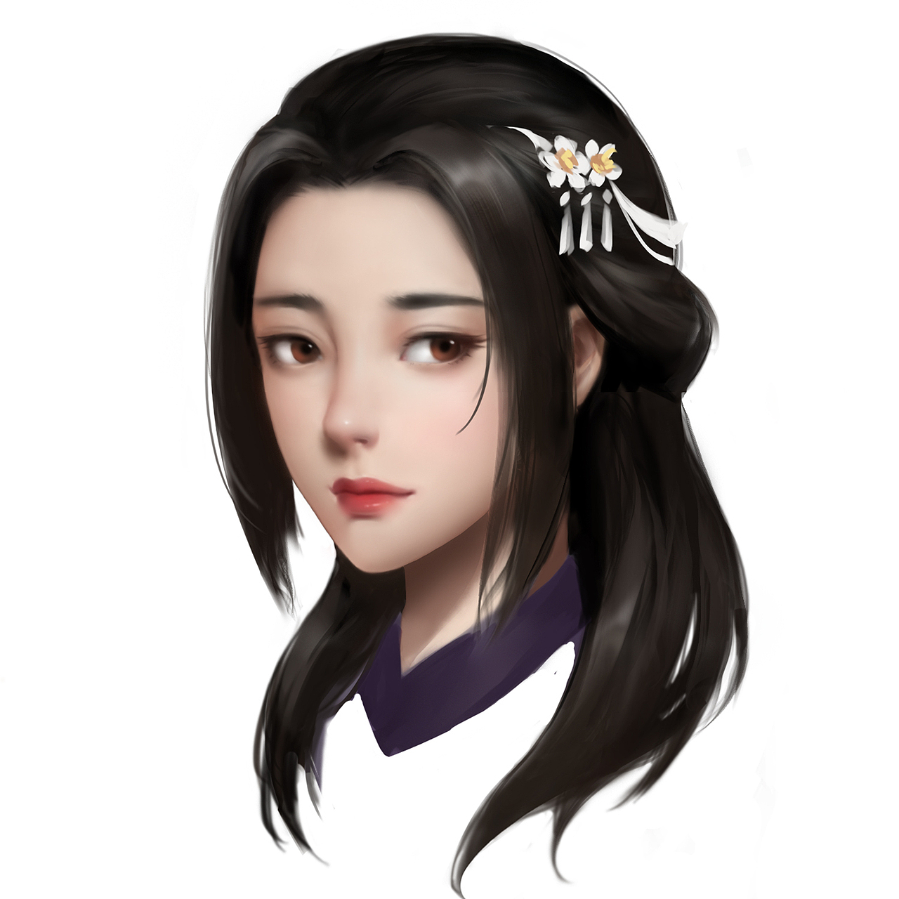 女头像2|插画|游戏原画|mxh86_原创作品-站酷zcool