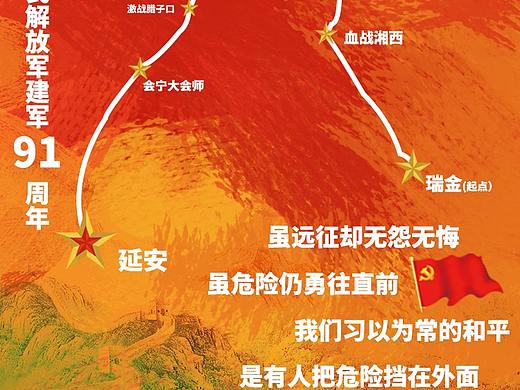 八一建軍節(jié)（個(gè)人主頁(yè)-ZMjkzNTcyMjA=） - 海報(bào) - 站酷設(shè)計(jì)師一顆大石頭原創(chuàng)素材 - 站酷ZCOOL