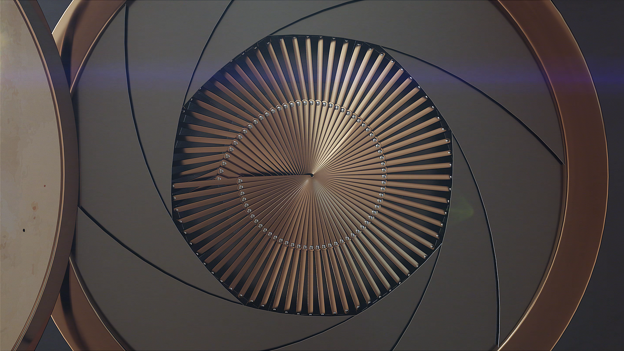 钟表结构打开动画