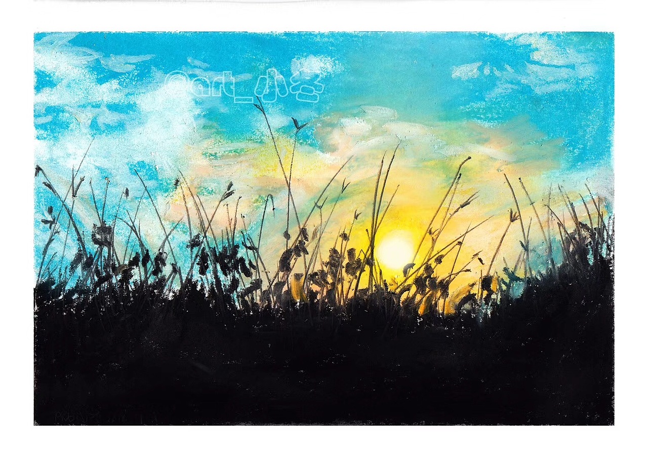 油画棒风景4k素描人像14小时示范彩铅五官油画棒作品信息创作时间2018