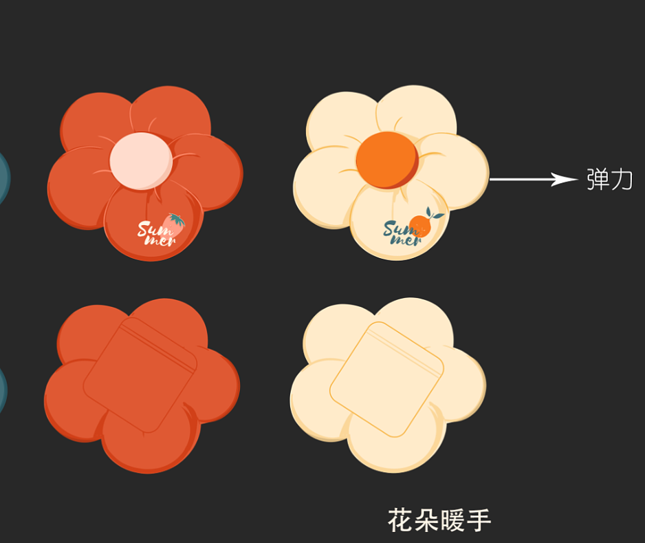 软体桔朵小花暖手（图ZMjYyOTQ3NTcy） - 宣传物料 - 站酷设计师蓝白玩偶旗舰原创素材 - 站酷ZCOOL