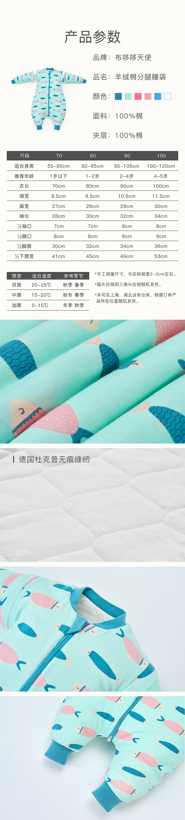布哆哆天使旗舰店睡袋详情页设计