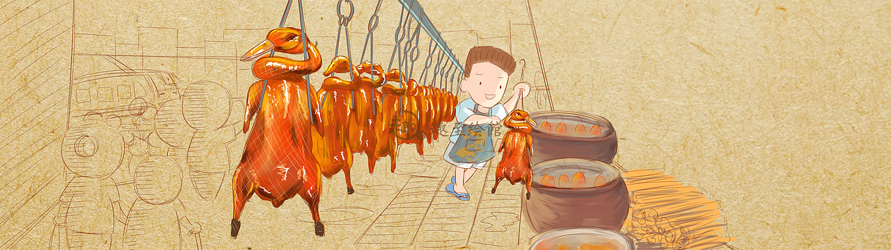 趣至文化出品：小时侯的广州——街边美食（图ZMTE0NTk1ODUy） - 商业插画 - 站酷设计师趣至文化原创素材 - 站酷ZCOOL
