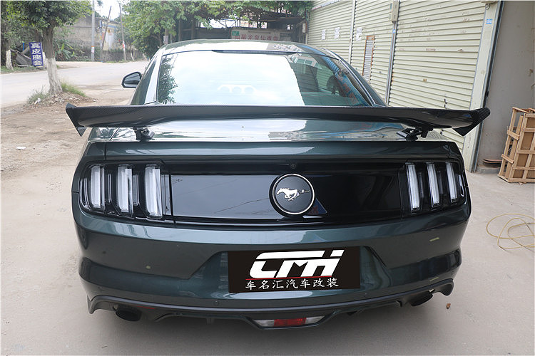新老款福特野马Mustang改装APR尾翼碳纤维尾箱盖定风翼