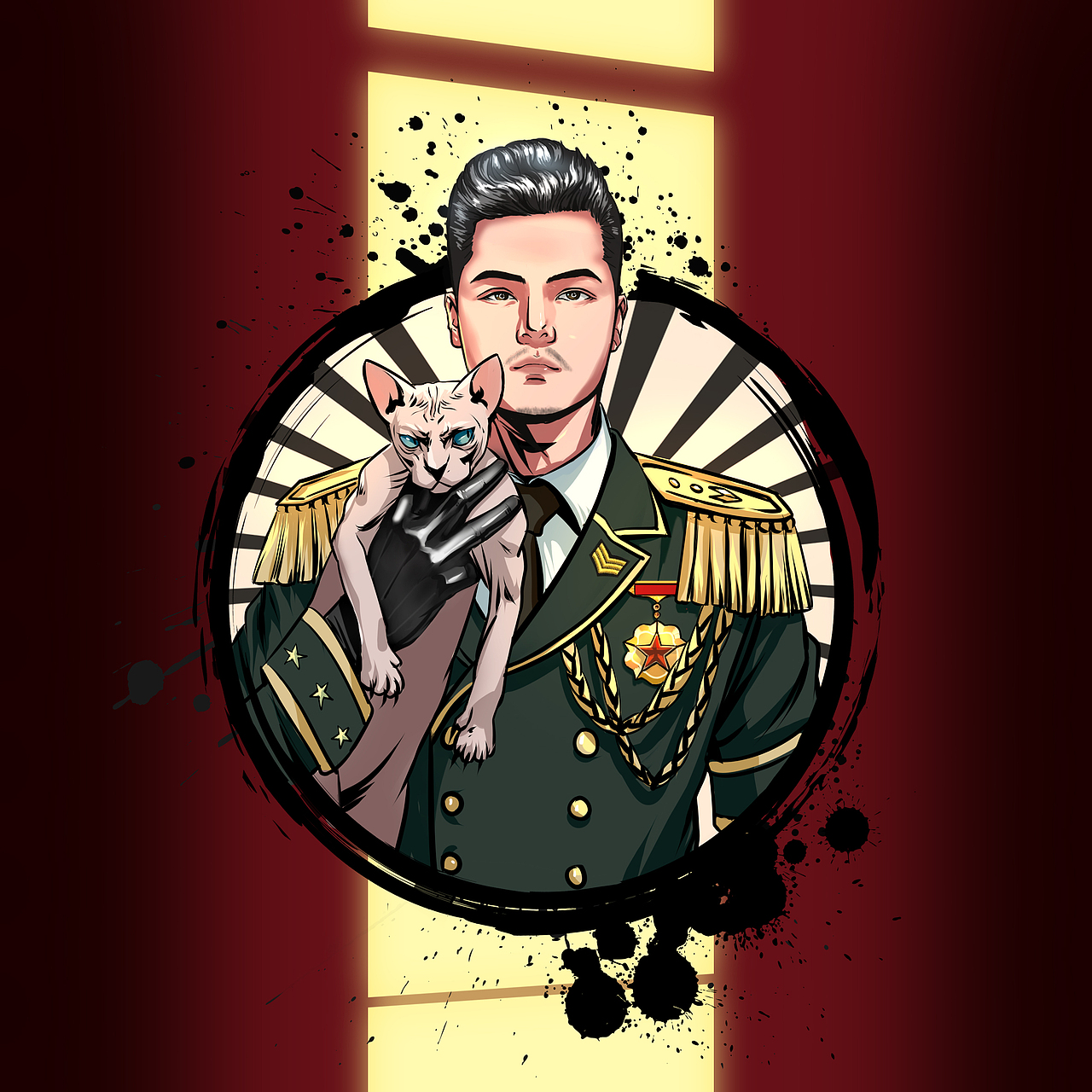 军阀风头像（图ZMjYwMTE1NDg0） - 商业插画 - 站酷设计师尧尧唏嘘原创素材 - 站酷ZCOOL