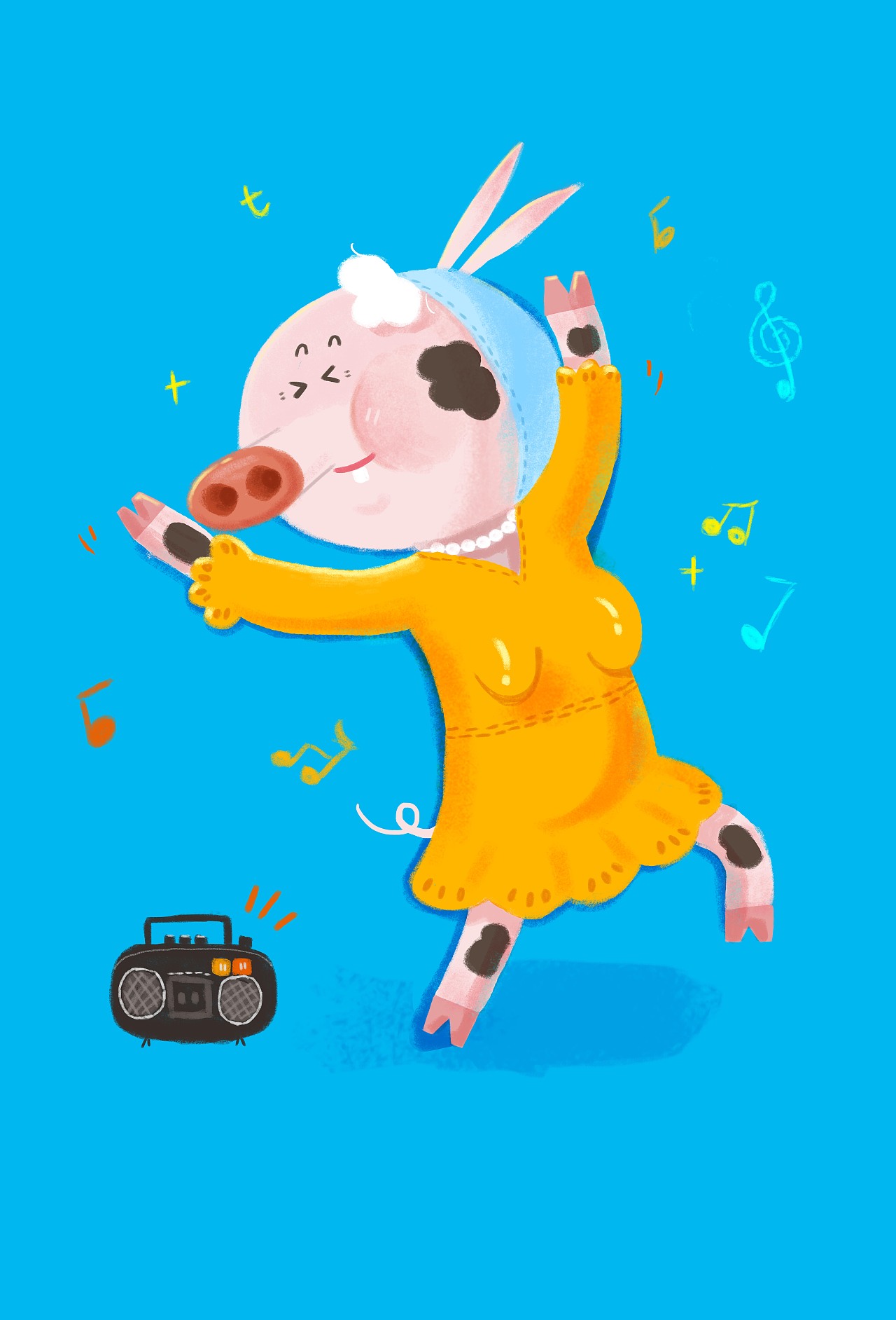 猪的家庭第一版（图ZMjUzNTM5NjA=） - 创作习作 - 站酷设计师蛋个个原创素材 - 站酷ZCOOL
