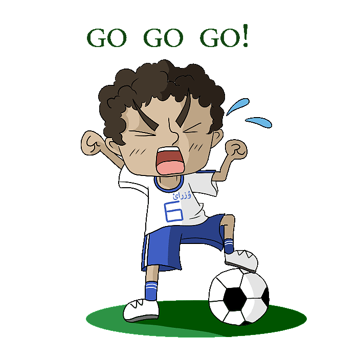 聊天表情包设计作品-足球小子