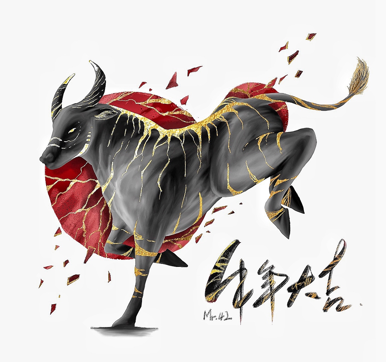 牛年大吉（图ZMjQ0OTU1ODQ4） - 创作习作 - 站酷设计师传说中的可乐原创素材 - 站酷ZCOOL