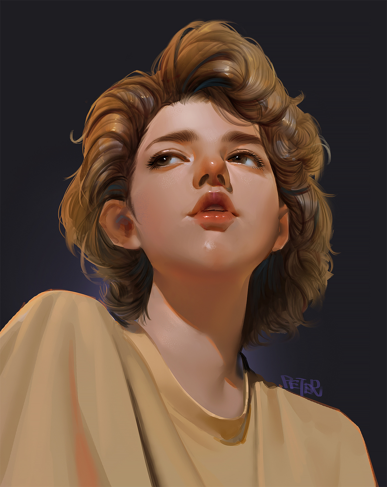 姑娘，你这发量让人羡慕~（图ZMjgzMTQyOTcy） - 商业插画 - 站酷设计师Peter肖吉原创素材 - 站酷ZCOOL