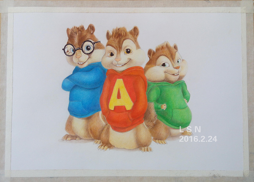 《鼠来宝》(附彩铅步骤)