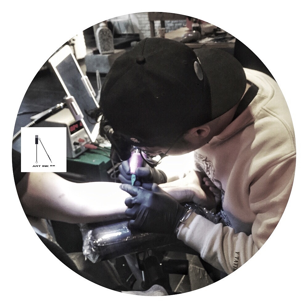 几何点刺梵花小臂文身 黄金分割线纹身 #刺青师大龙#