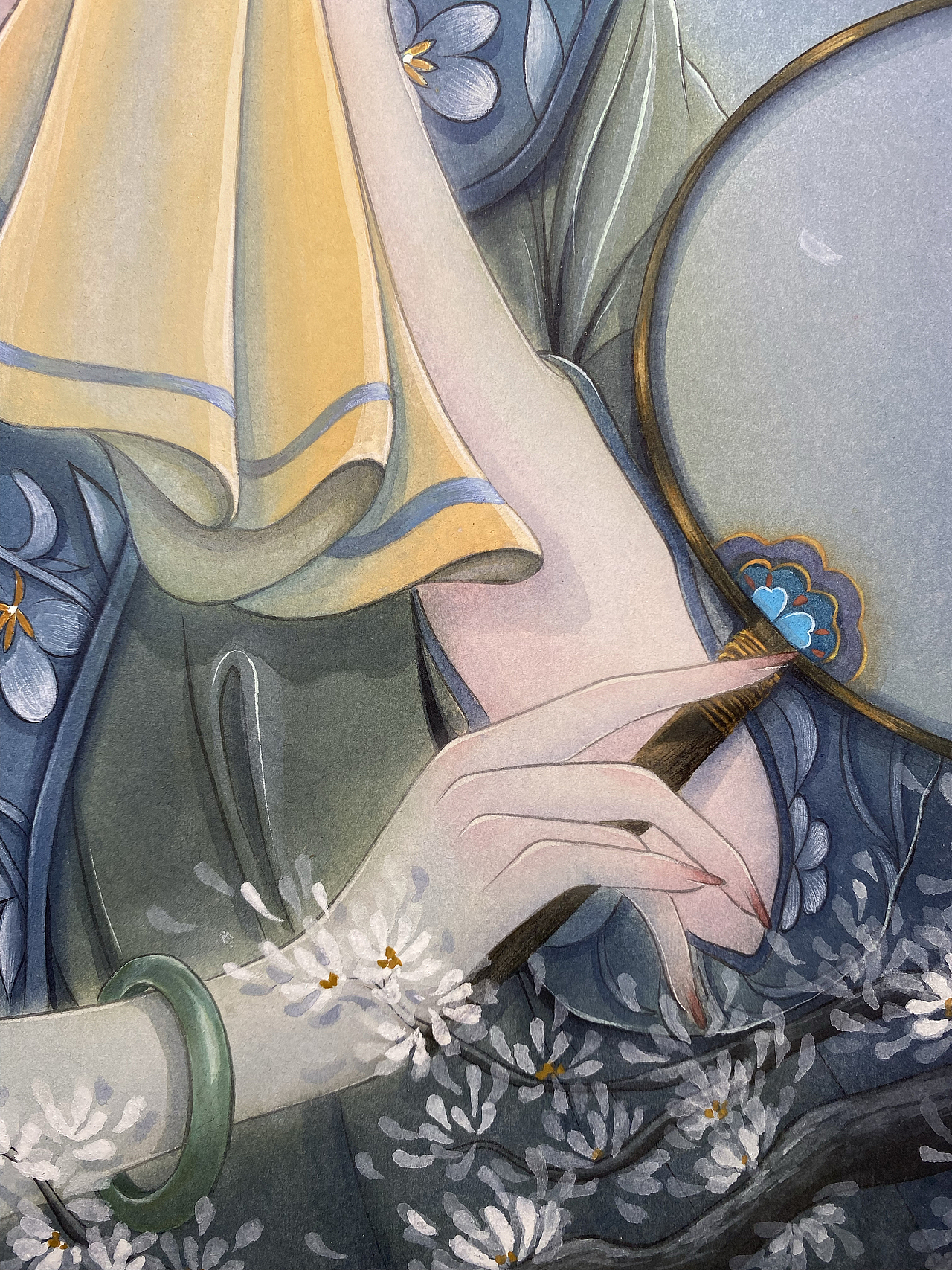 原创古风水彩插画美女（图ZMjcwMzAxMjI4） - 艺术插画 - 站酷设计师静兮水彩原创素材 - 站酷ZCOOL