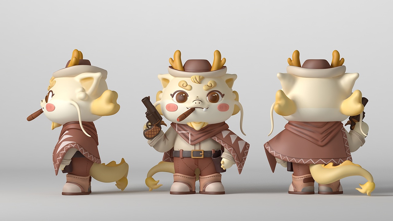 《龙三儿西部大冒险》3D人物（图ZMzU3MjY4Mzg4） - IP形象 - 站酷设计师龙门镖局原创素材 - 站酷ZCOOL