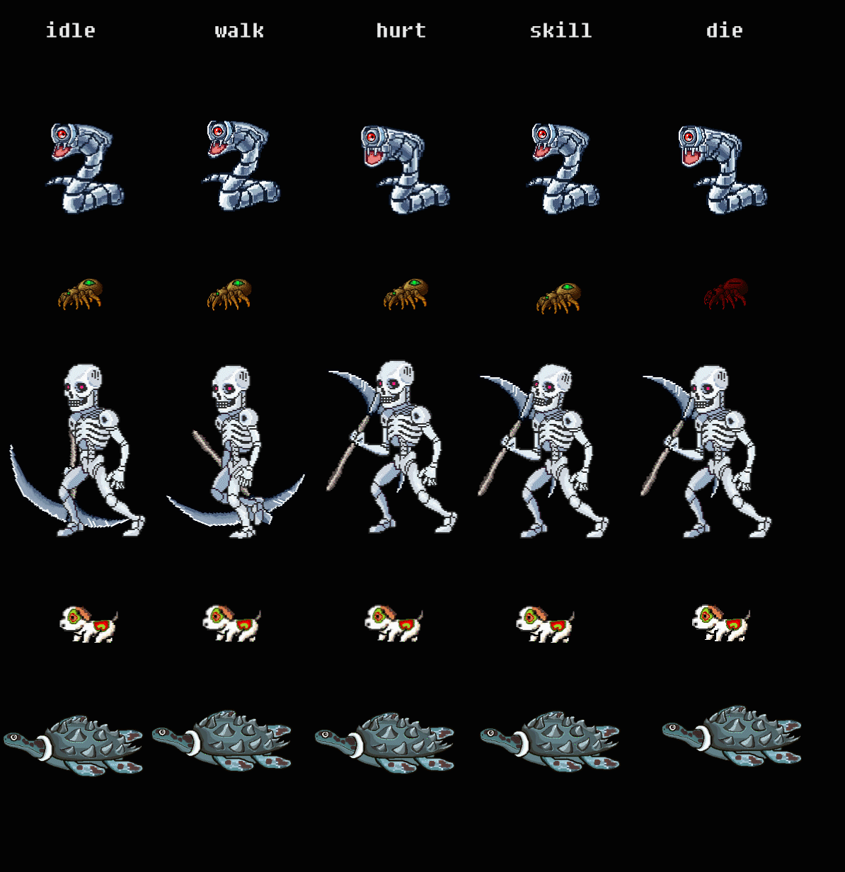 割草游戏-spine-怪物篇（图ZMzYzNDc2NzQ0） - 游戏UI - 站酷设计师jackiluckyling原创素材 - 站酷ZCOOL
