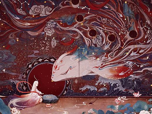 满载星河与君弈-古风插画