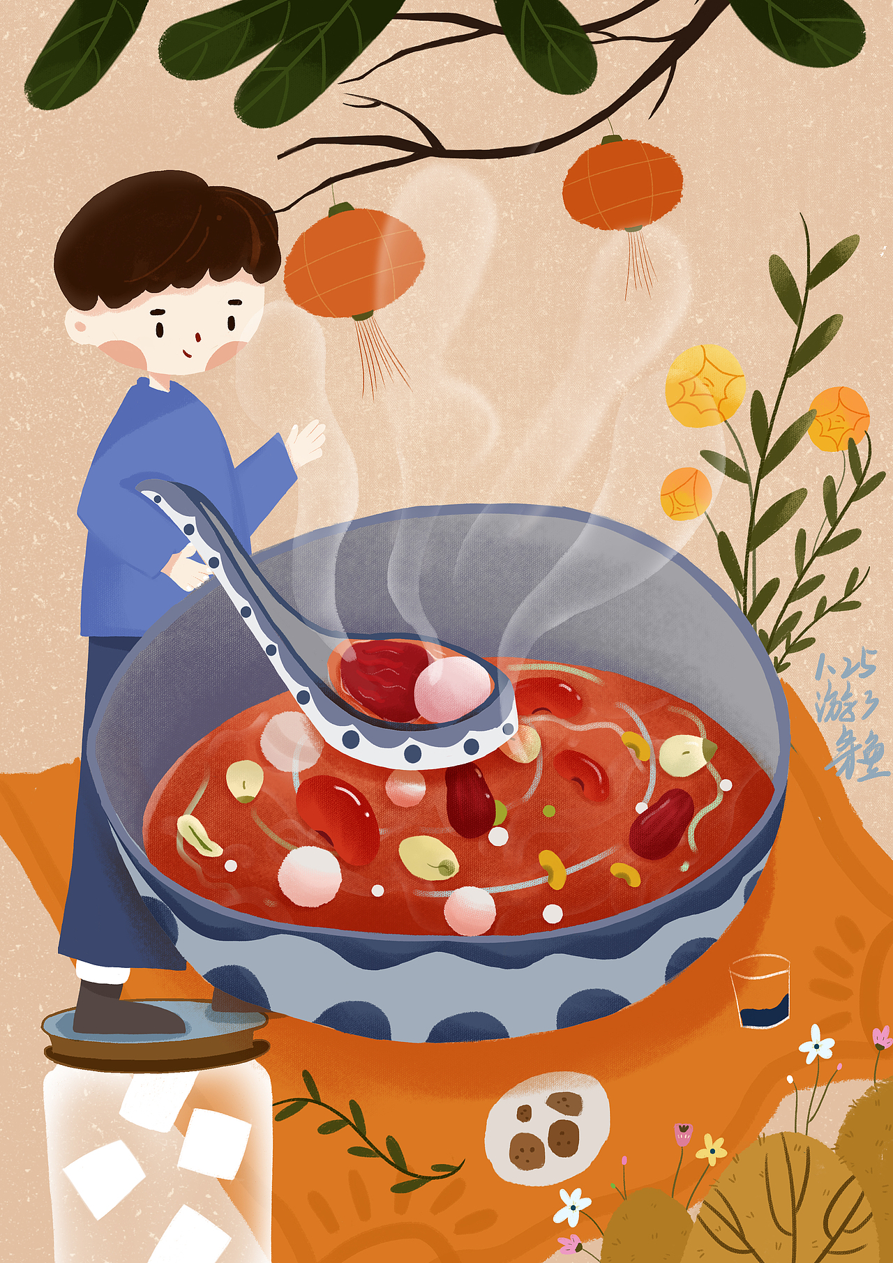 年味|插画|创作习作|游了条鱼_原创作品-站酷zcool