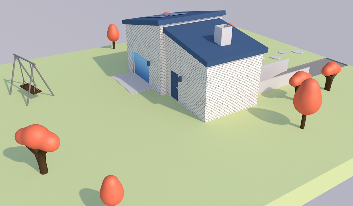 简单房子模型 楼房图片