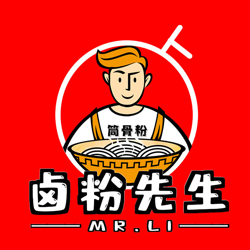 卤粉先生卡通logo