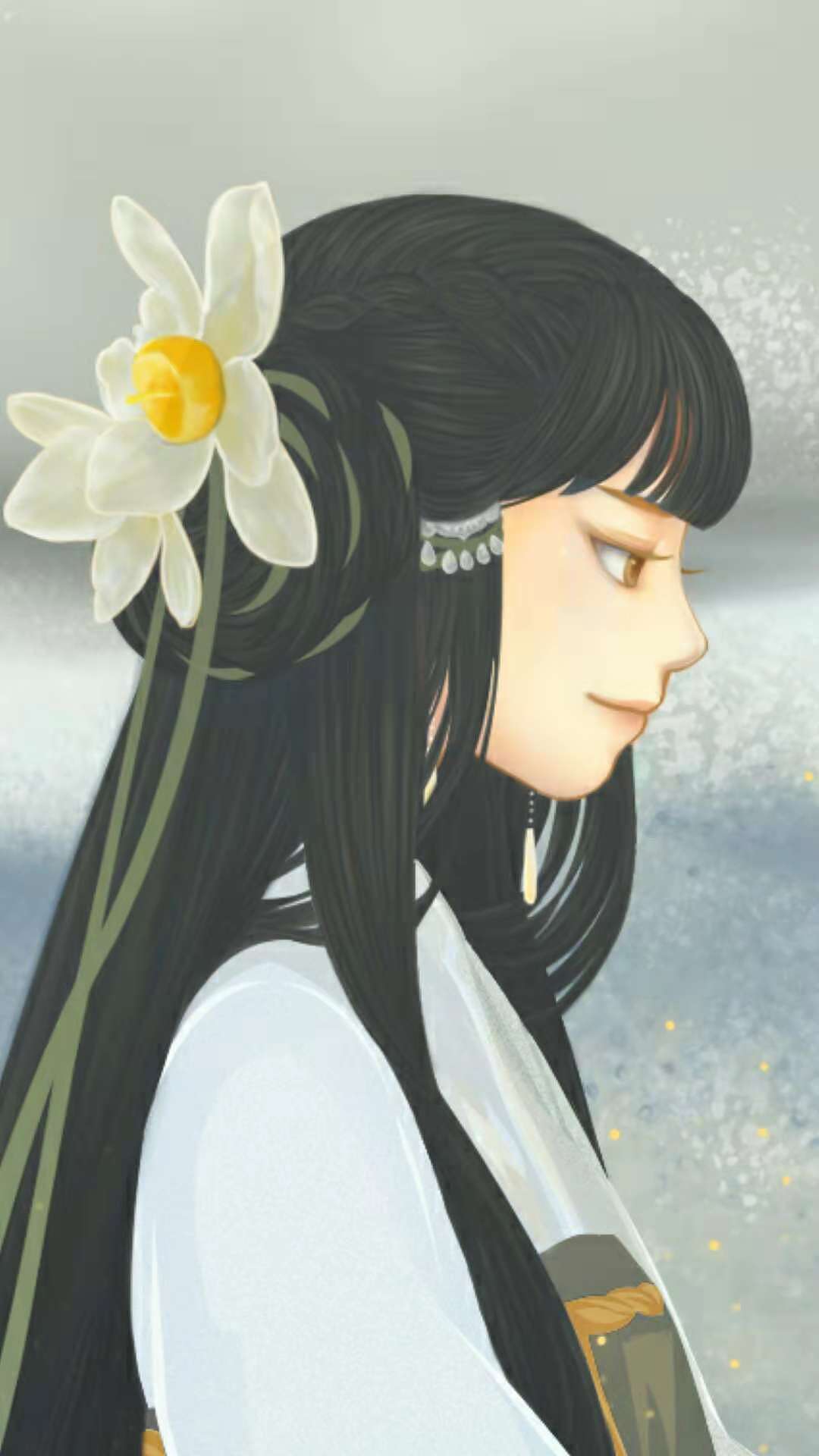 玉面婵娟小,檀心馥郁多.盈盈仙骨在,端欲去凌波.