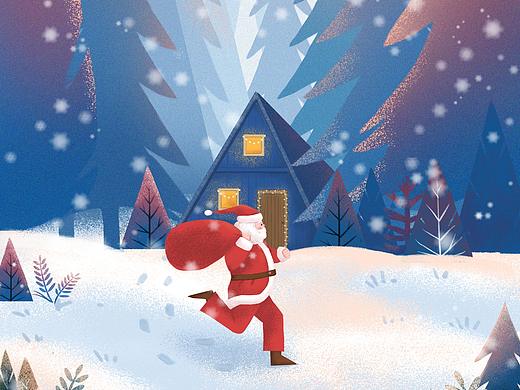 圣誕（個(gè)人主頁-ZNDkzODQ1ODA=） - 商業(yè)插畫 - 站酷設(shè)計(jì)師阿梓Tina原創(chuàng)素材 - 站酷ZCOOL