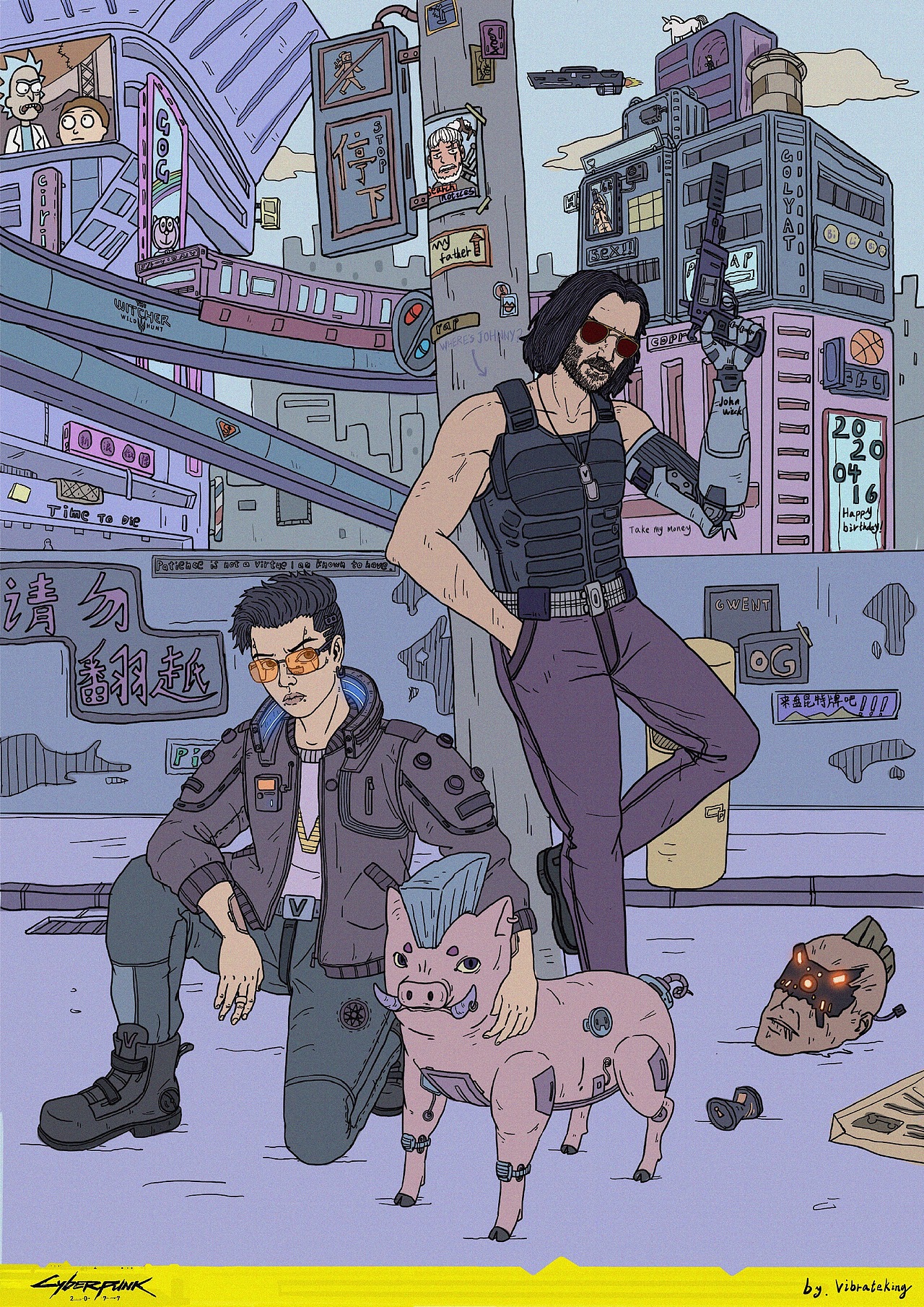 赛博朋克2077活动作品（图ZMTc0Mzk4OTY4） - 创作习作 - 站酷设计师VibrateKing原创素材 - 站酷ZCOOL