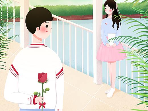 《Youth系列》--表白（個人主頁-ZNDU4ODg3MzY=） - 商業(yè)插畫 - 站酷設(shè)計師Vivian_zy原創(chuàng)素材 - 站酷ZCOOL