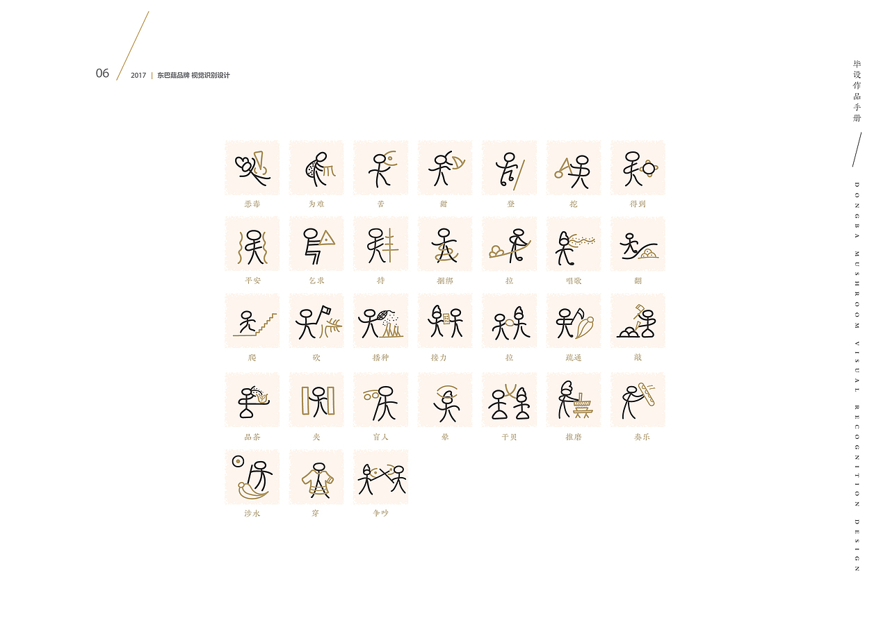 东巴文之字体再设计 —— 运用于云南野生菌菇汤品牌