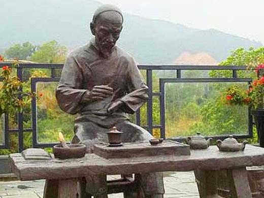 传统文化茶农人物雕塑制作