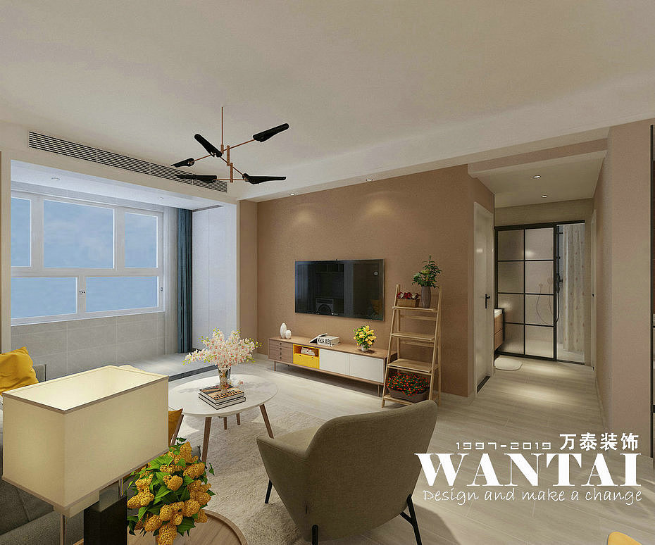 泰安鲁商国际装修|鲁商国际88m²现代装修效果图—于杰