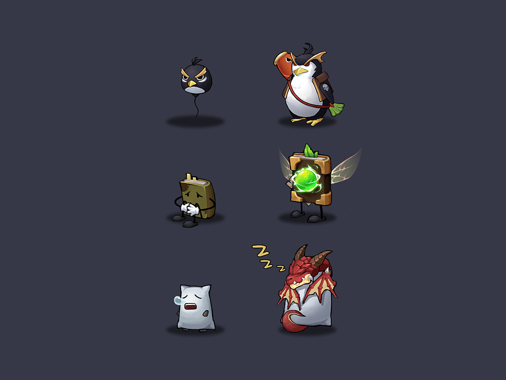 角色设计-q版怪物(进阶)|插画|游戏原画|犬斯基 - 原创作品 - 站酷