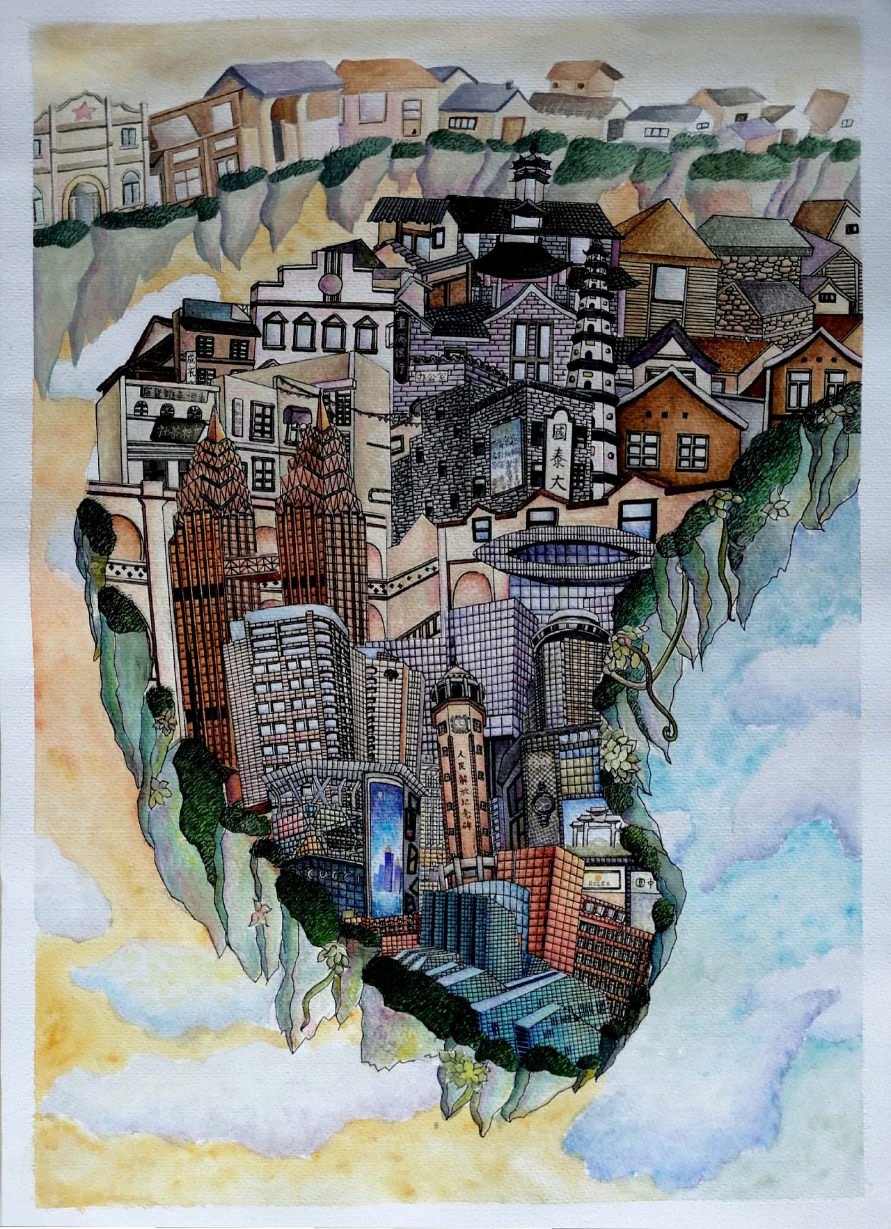 山城|纯艺术|绘画|z73586251 - 原创作品 - 站酷 (zcool)