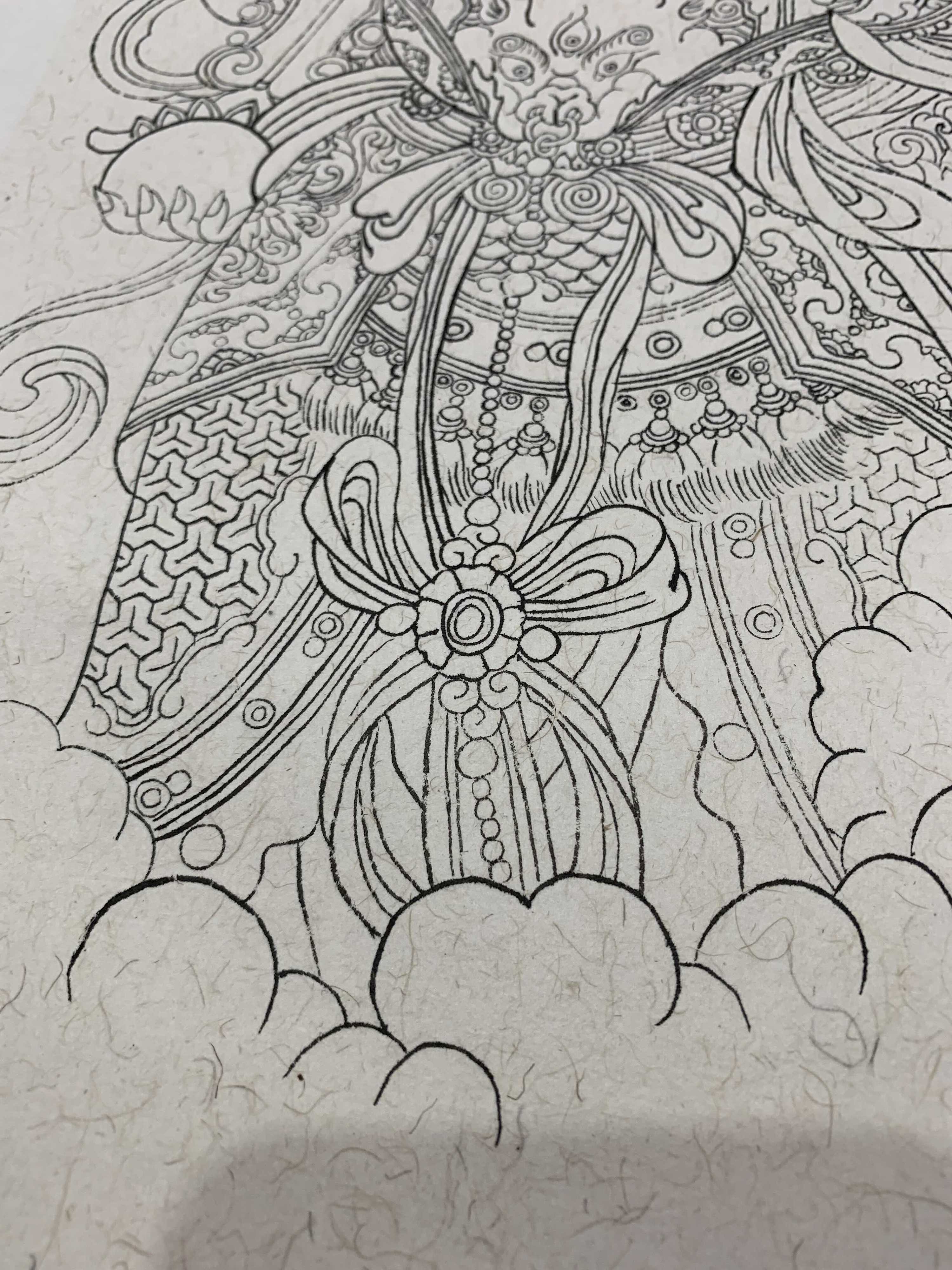 韦驮菩萨工笔画