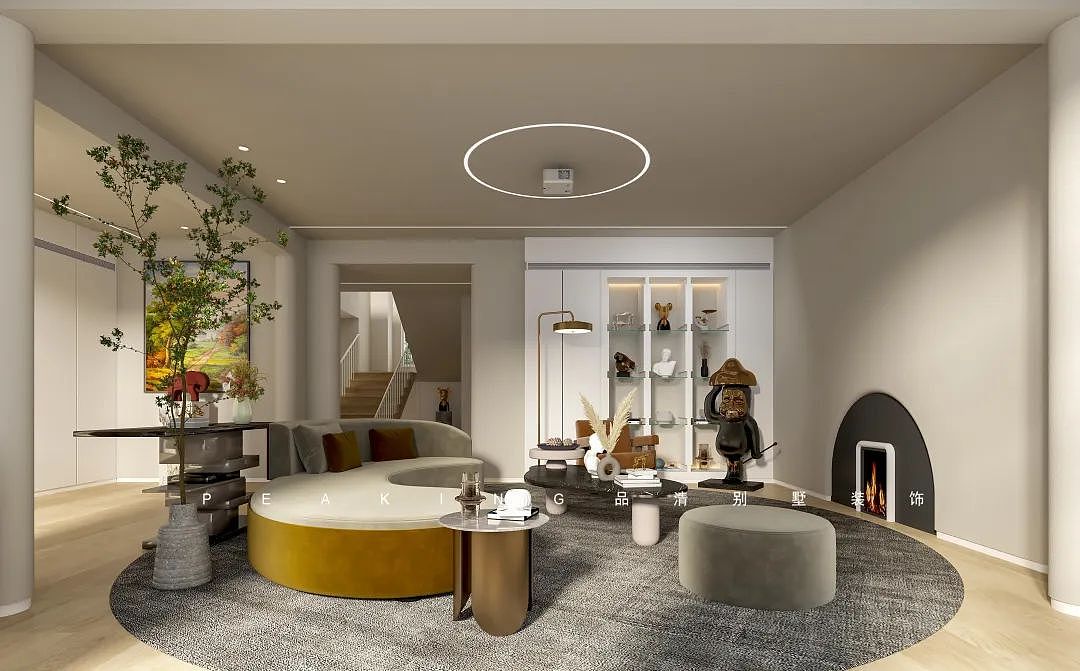 别墅装修 | 429㎡现代简约--归家的理想（图ZMjk0NDAxMjU2） - 家装设计 - 站酷设计师常州别墅装饰lu原创素材 - 站酷ZCOOL