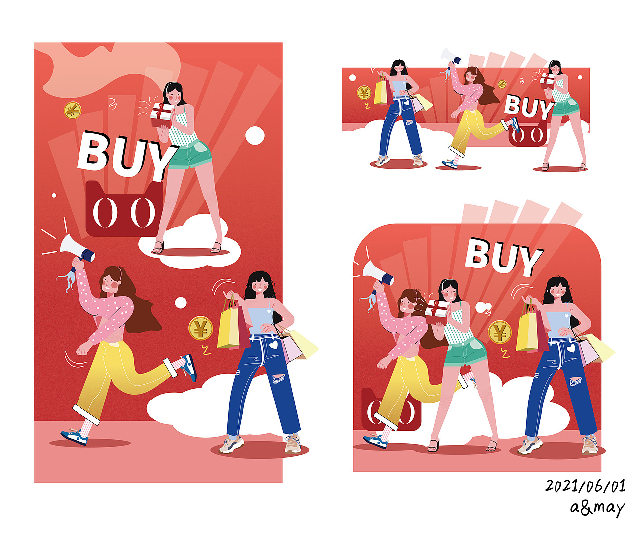 618banner扁平商业插画（图ZMjU3MTQzNTAw） - 商业插画 - 站酷设计师amay君君原创素材 - 站酷ZCOOL