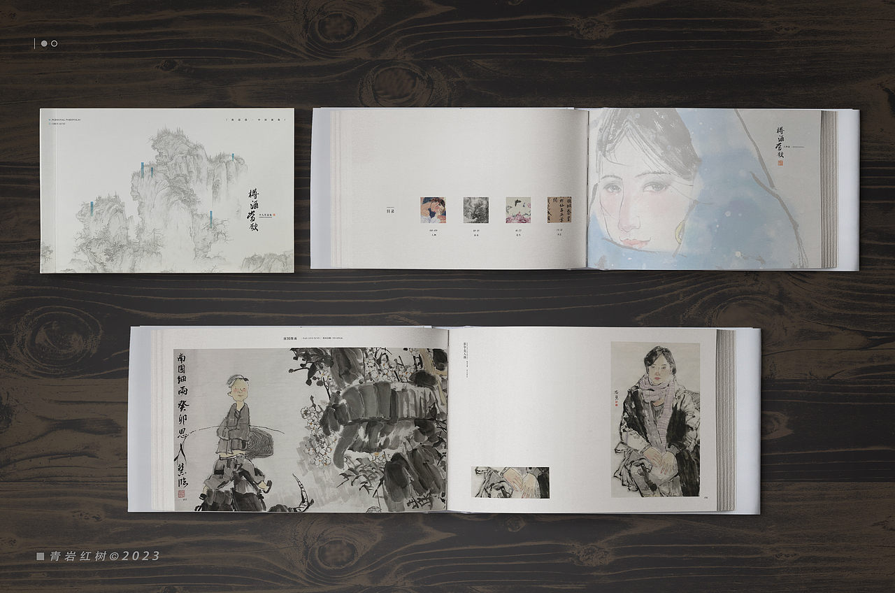 《清风若芷》｜国画作品集｜书籍装帧｜考研作品集（图ZMzU0NjE0NDUy） - 书籍/画册 - 站酷设计师蓝若青原创素材 - 站酷ZCOOL