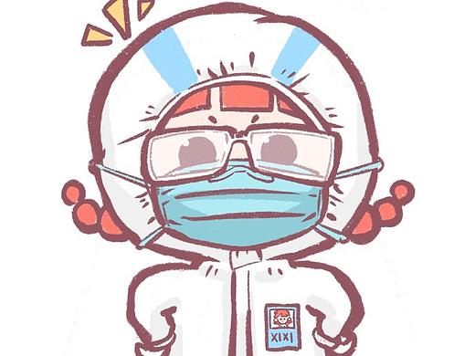 致敬防护服下的每一位白衣天使（个人主页-ZNDI1MjExMTI=） - 绘本 - 站酷设计师嘻饭实验室原创素材 - 站酷ZCOOL