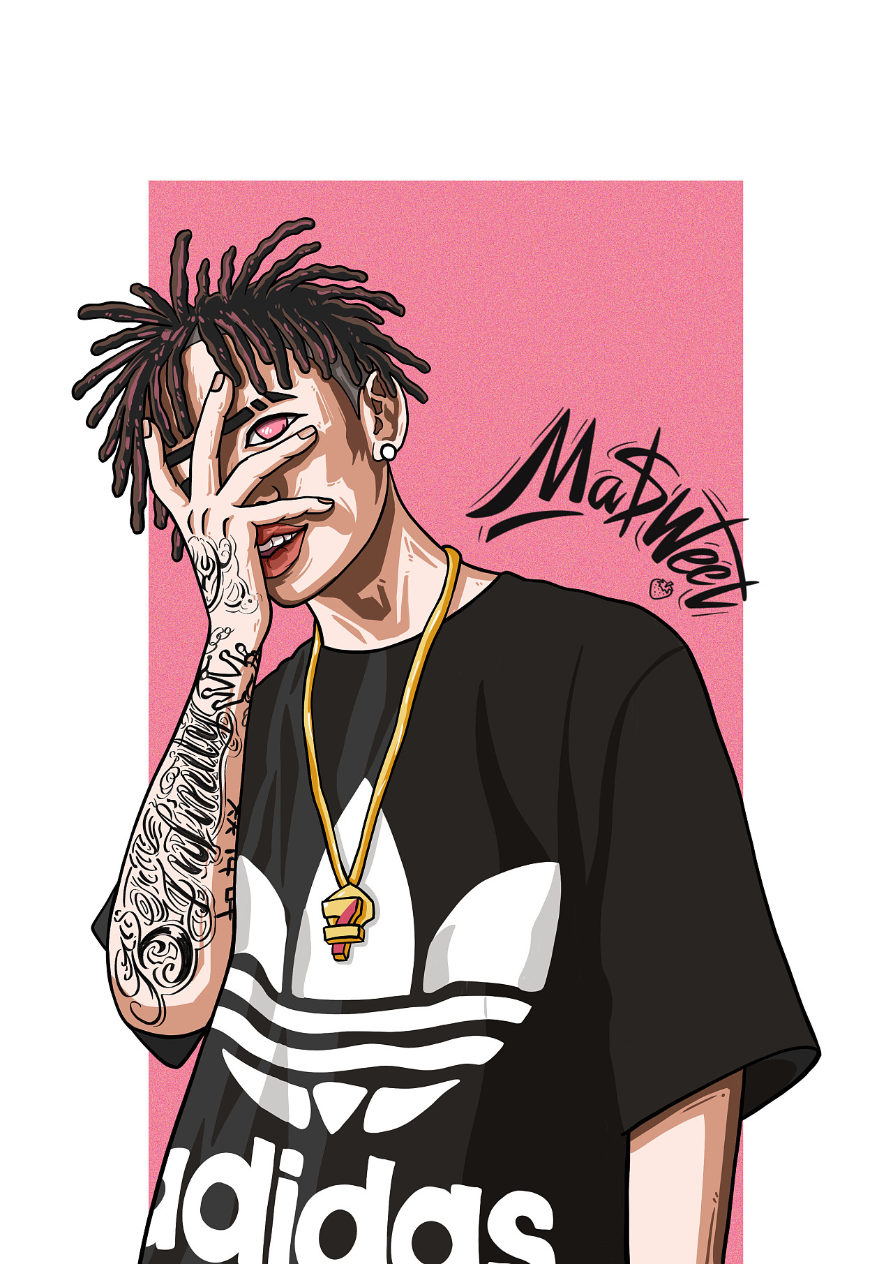 马思唯插画#hiphop#rapper