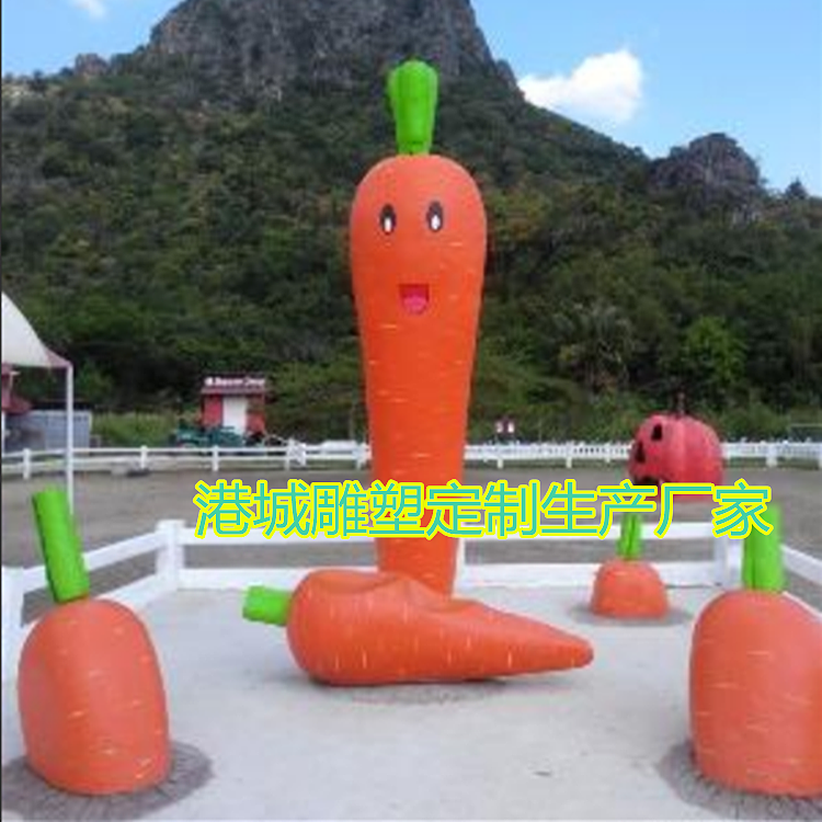 游乐场装饰玻璃钢卡通胡萝卜公仔人偶雕塑像定制哪家好